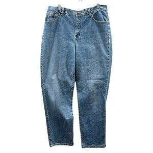 Gloria Vanderbilt Jeans Womens 16 Blue Stretch Denim Tapered Leg Casual …